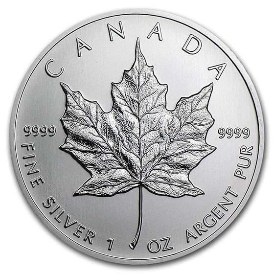 1 Oz Canadian Silver Maple Leaf Coin - Preserve Gold