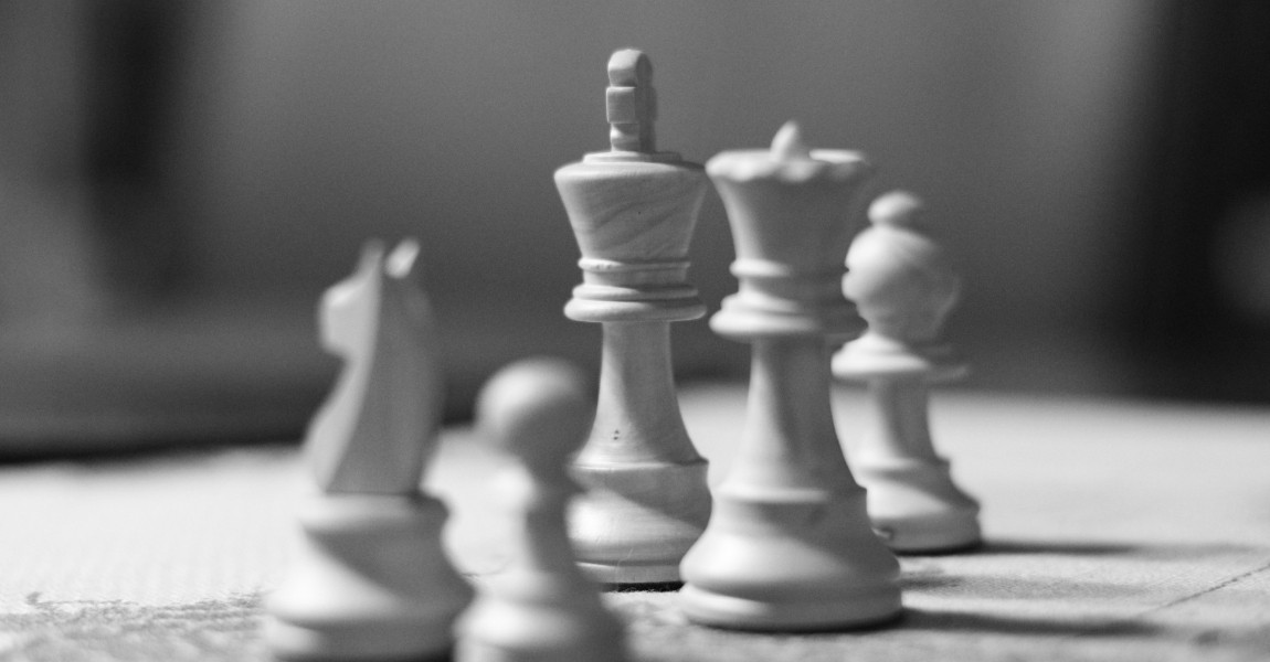 chess pieces in a board