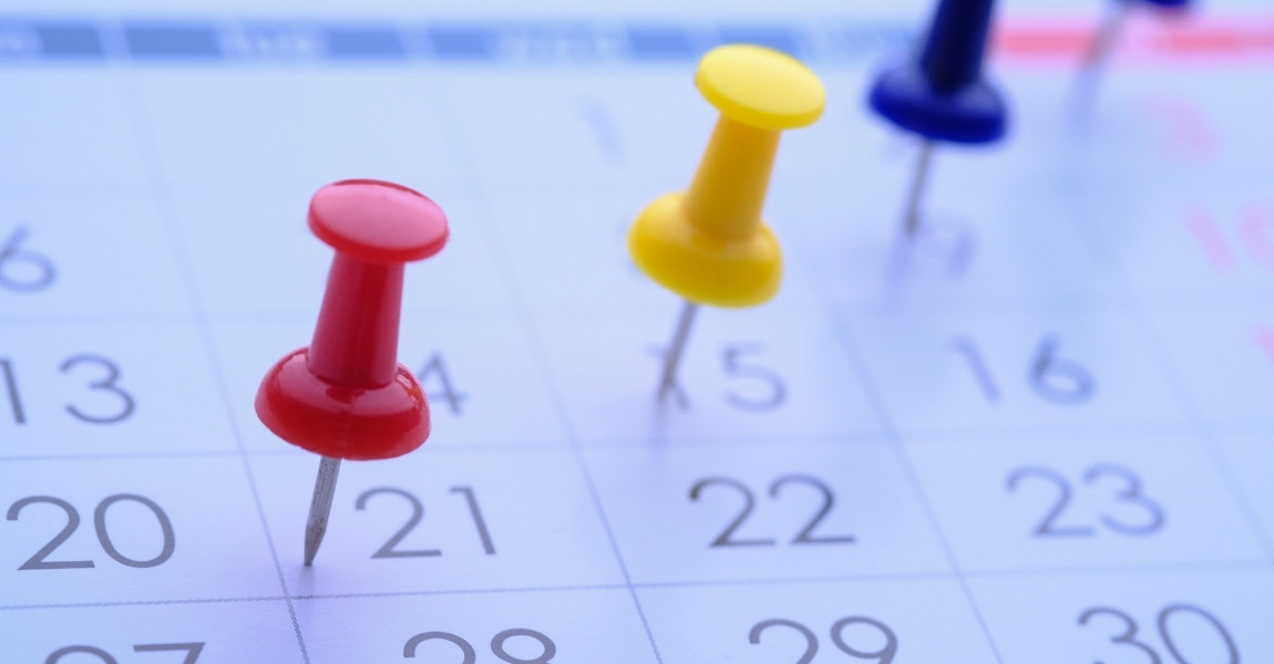 pins on calendar