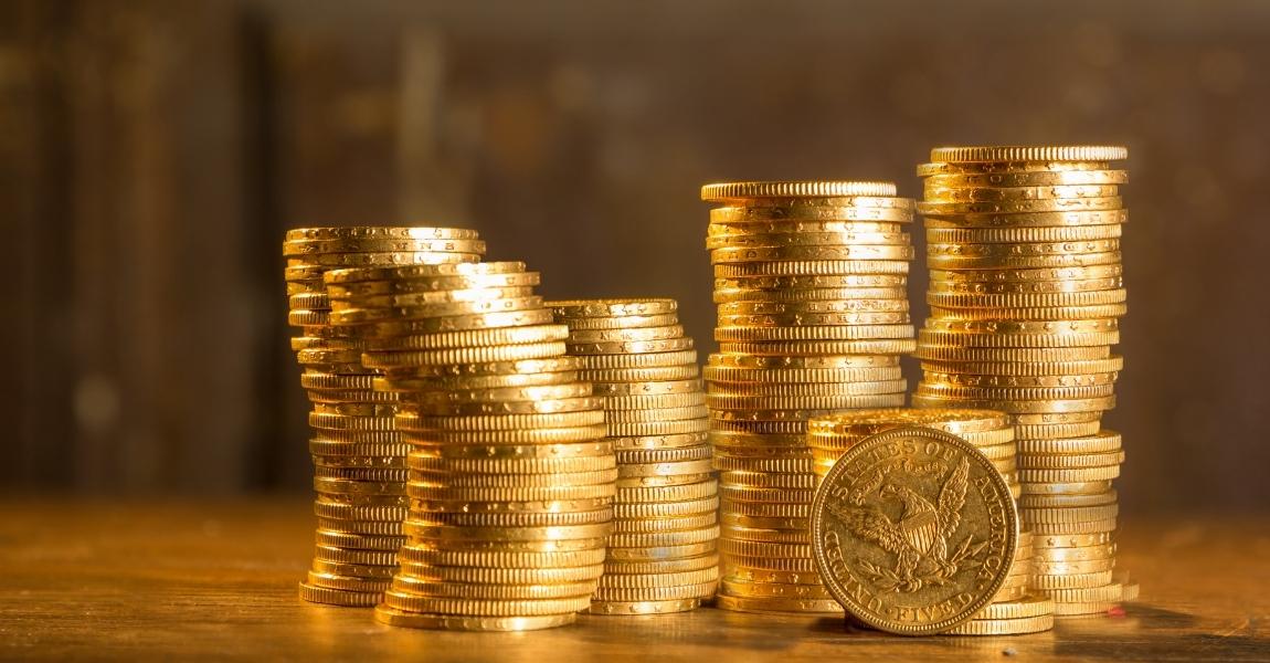 stacked gold coins