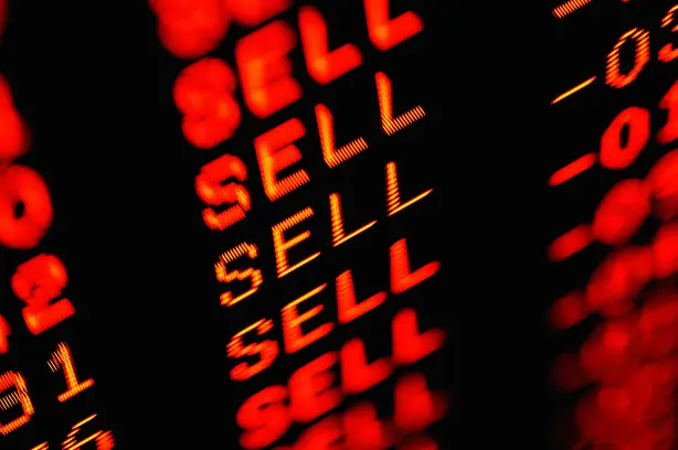 Sell word in red led