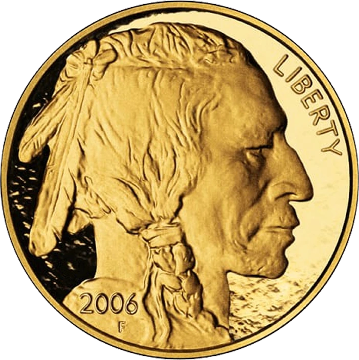 Gold American Buffalo back