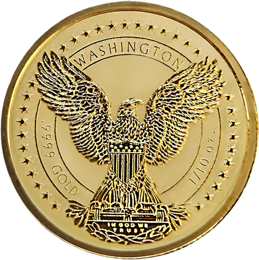 Gold Washington Eagle Back