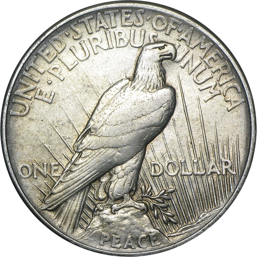 Peace Silver Dollar back
