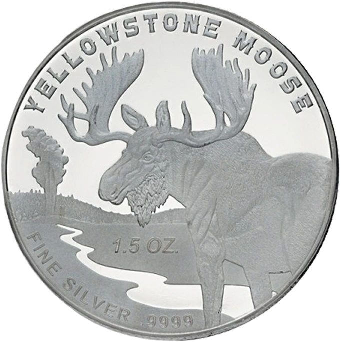 Silver Yellowstone Moose Back