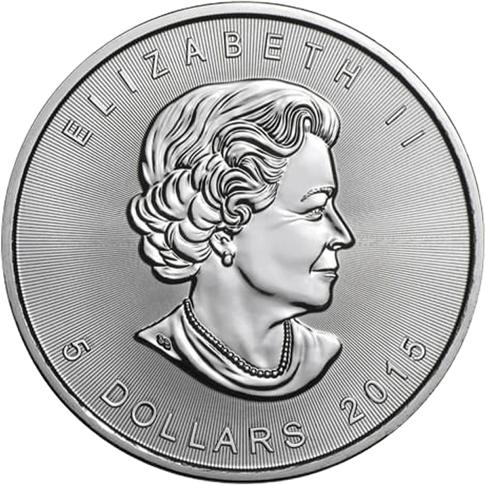 Canadian silver maple leaf coin
