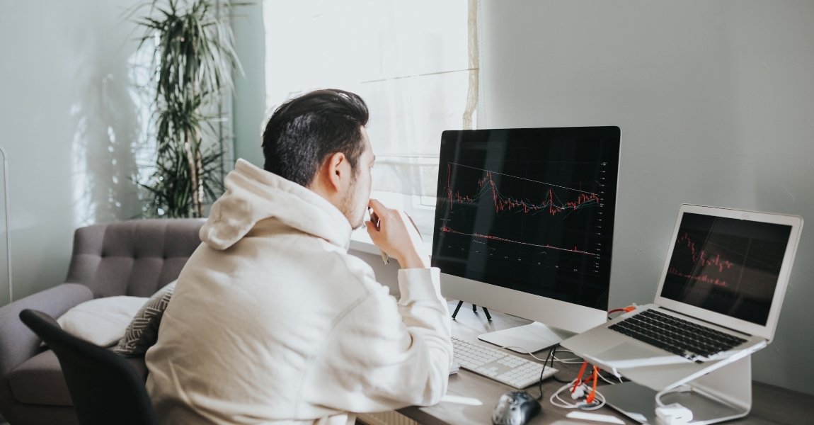 investor looking at charts