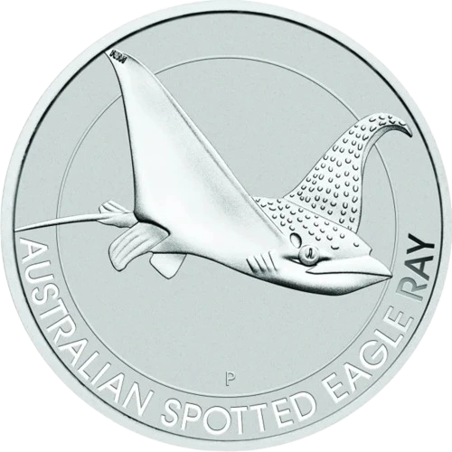 Silver eagle ray back