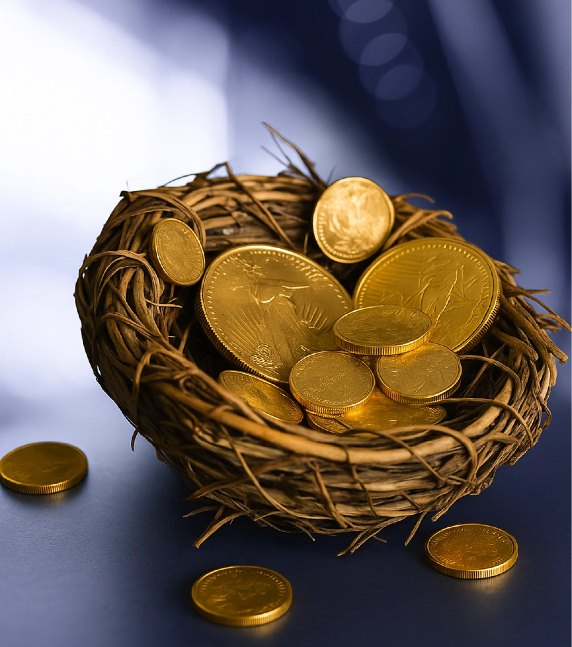 Gold product on the nest
