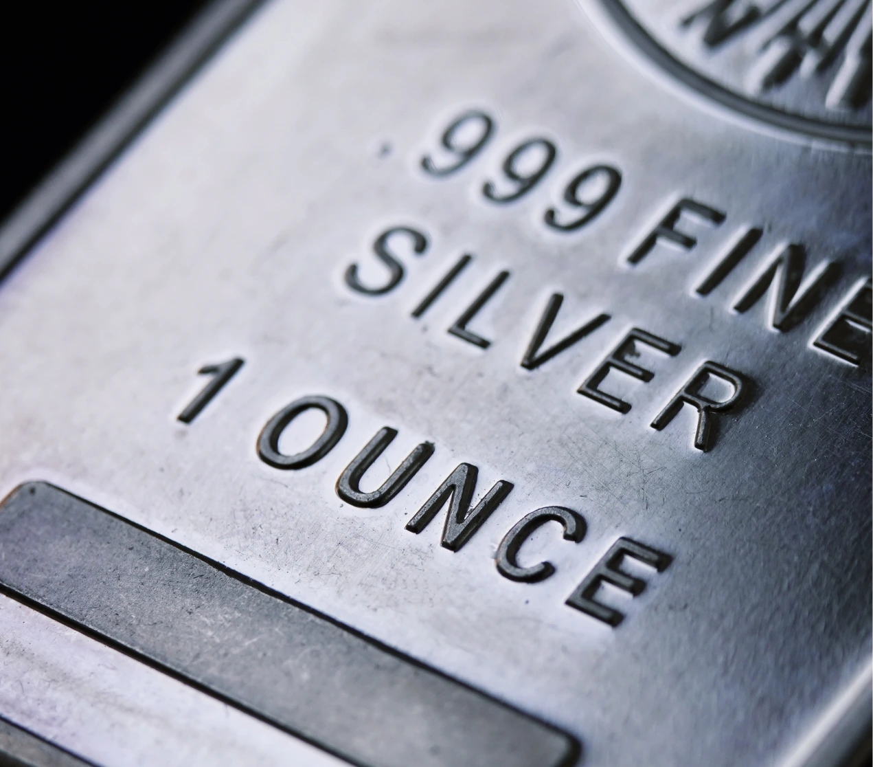 Silver bar pure precious metal