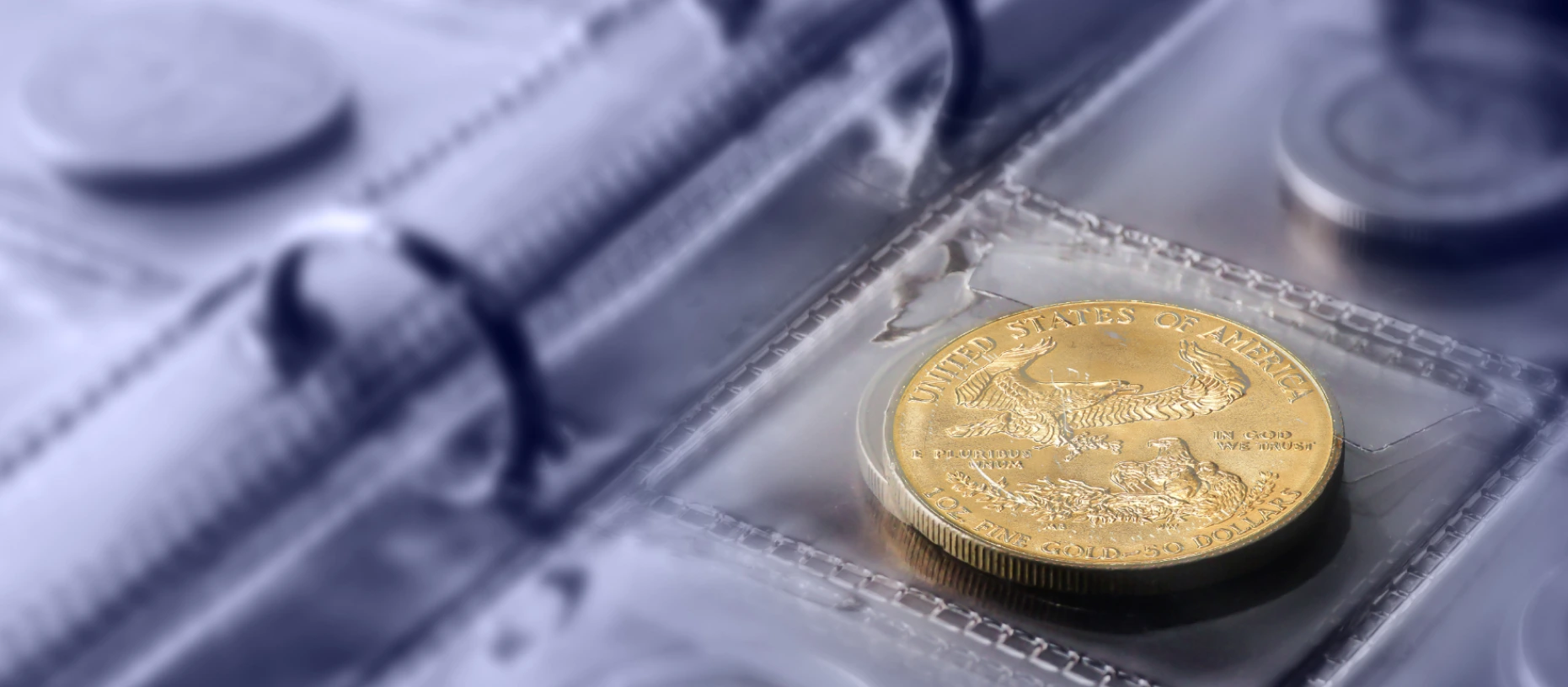 Highlighted gold coin