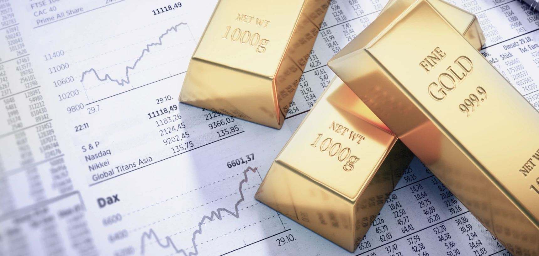 Three gold bar above the analytics report