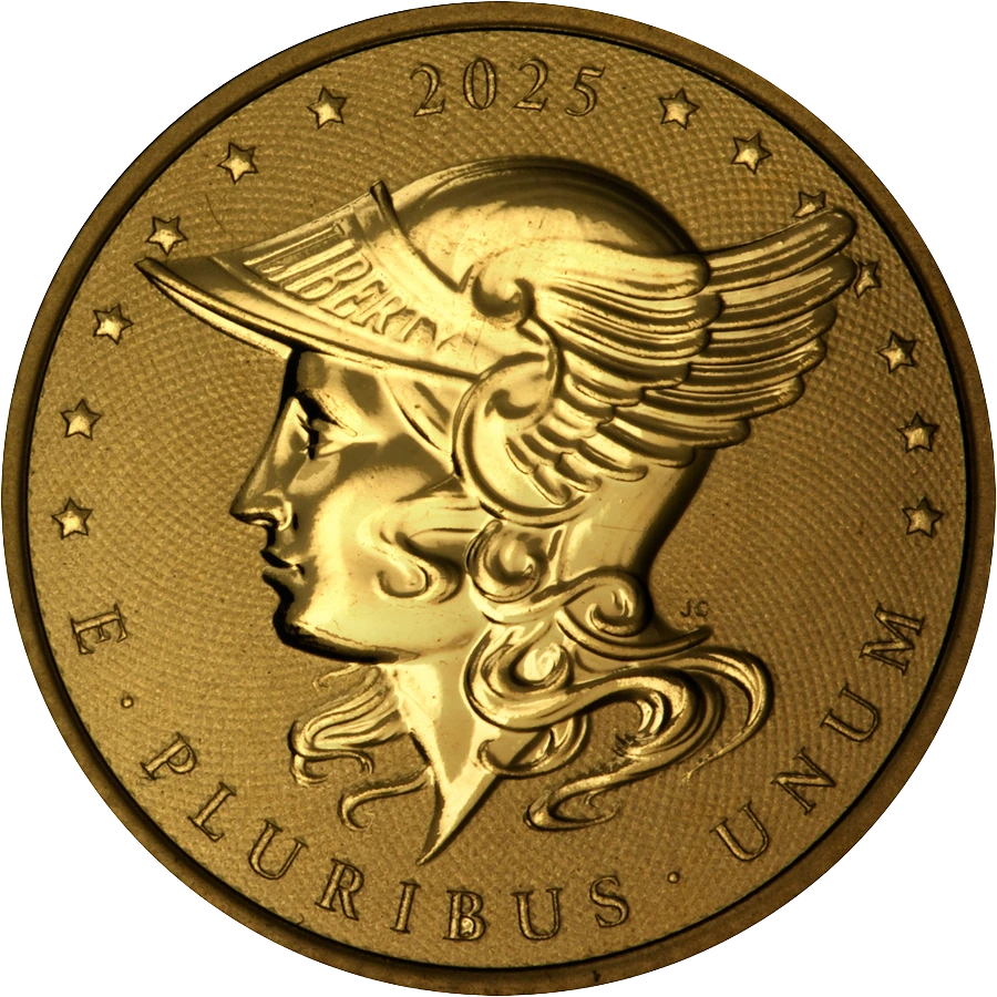Gold Defender of Liberty Coin back