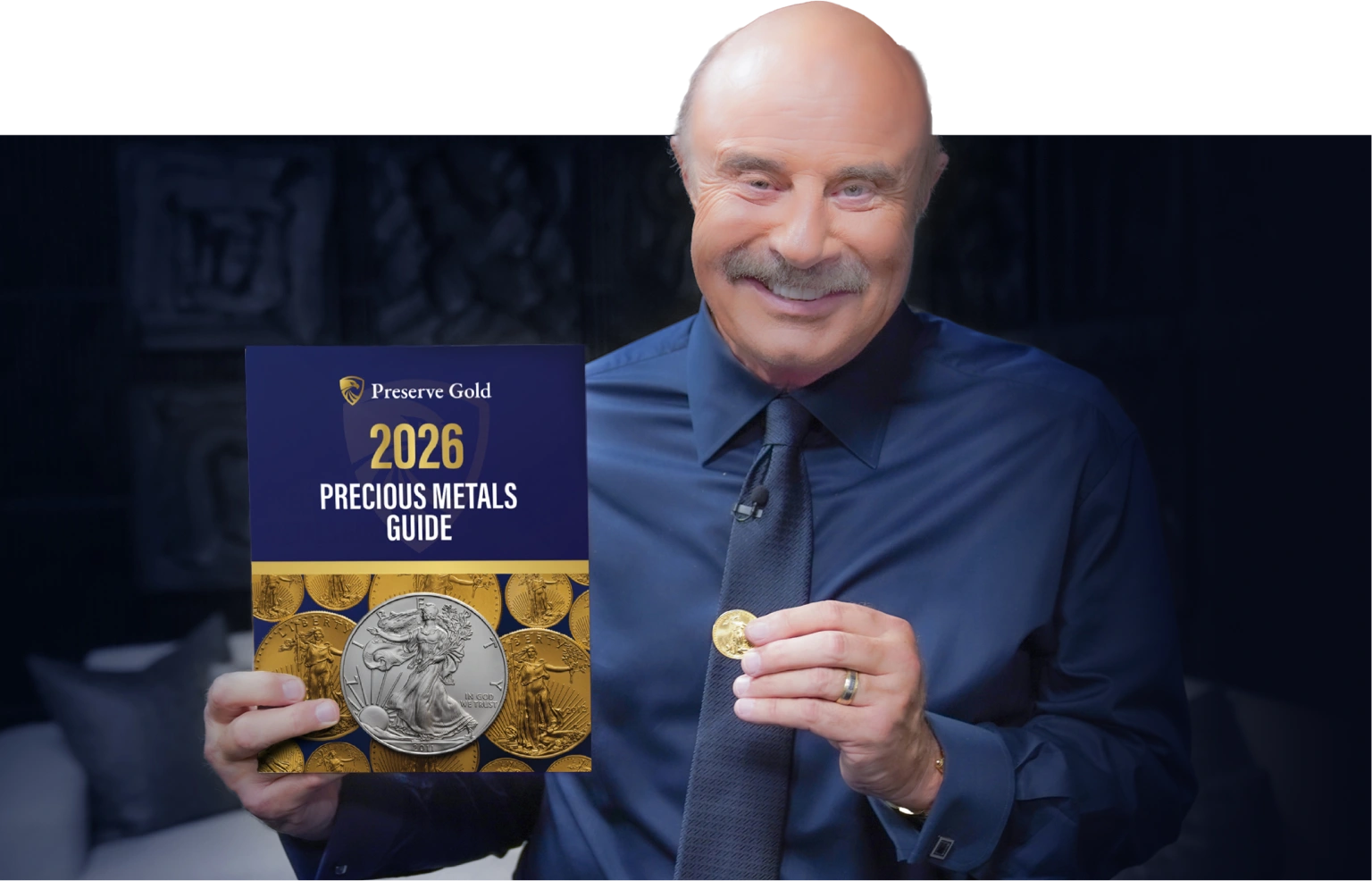 Dr. Phil holding Precious metal guide 2026