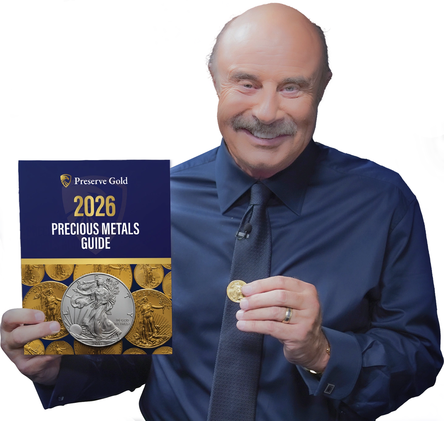 Dr Phil holding metal guide 2026